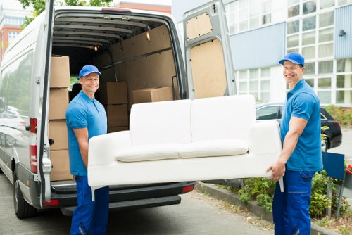 Removals team preparing a careful move in Highgate