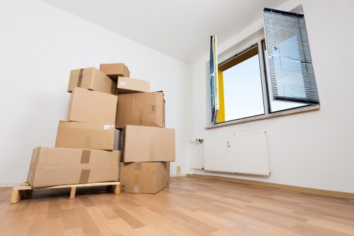 Waste and unwanted items being sorted for lawful removal and disposal