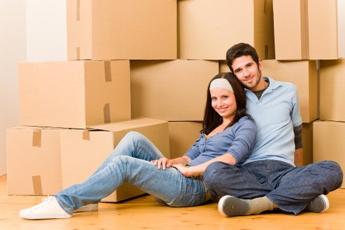 Van removals service handling boxes and household items in Highgate