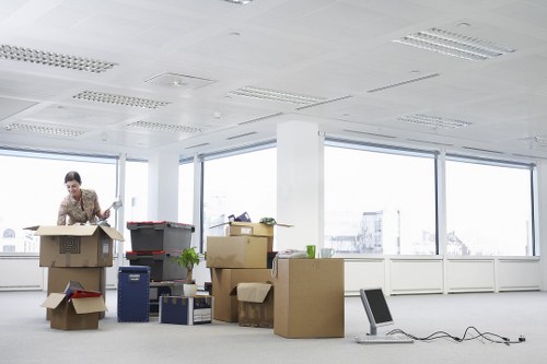 Business furniture and equipment being loaded for a Highgate move