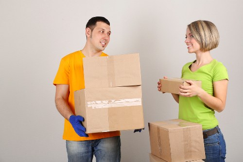 Highgate moving team preparing items for transport