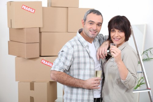 Packed moving boxes and furniture protection for Highgate removals